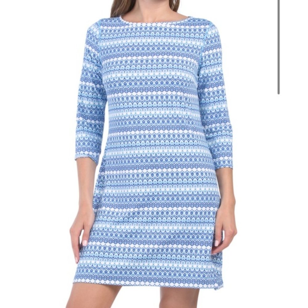 NWT Cabana Life Preppy Palm Sister CoverUp Shift Dress